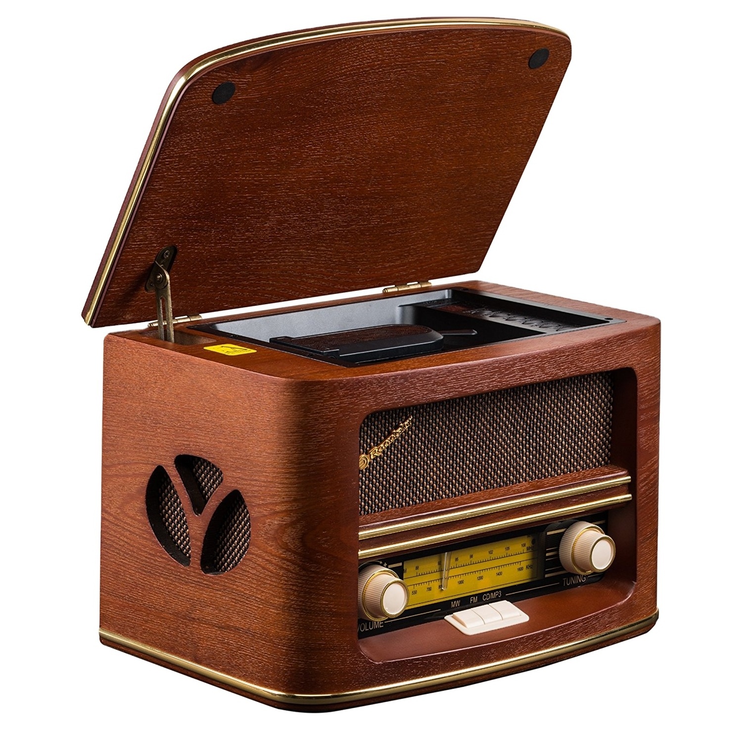 Factory low price Pigtail Antenna USB Play CD Player Nostalgic Wooden AM FM Radio