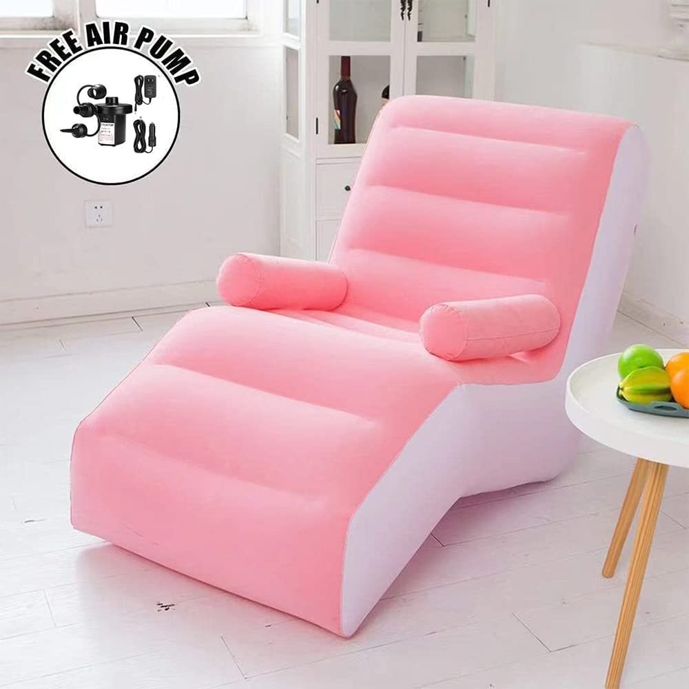 Custom Single Air Sofa Chair Automatic Inflatable Sofa Pink Inflatable Outdoor Sofa