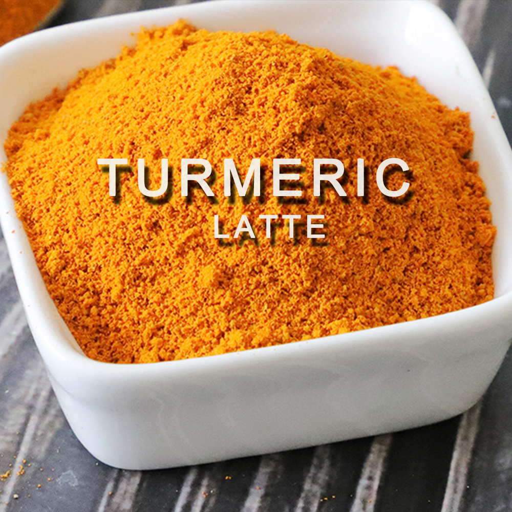 100% Pure Natural Turmeric yellow ginger root extract powder Latte beverage Bags Packaging