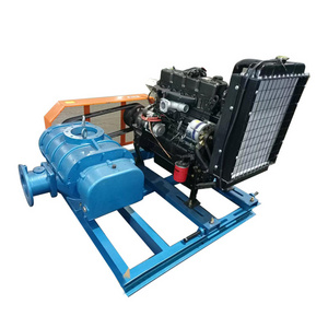 Diesel Engine Three Lobes Roots Blower Low Noise Aquaculture Aeration Sewage Treatment Industrial Electric Vacuum Air Blower