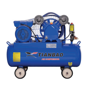 TIANBAO V-0.12/8 1.5HP/1.1KW 51*2MM 950rpm 120L/min 100L Building Material Shop Belt Driven Air Compressor PISTON TYPE CYLINDER