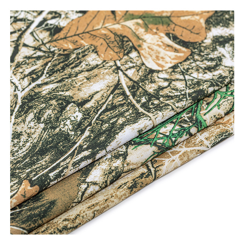 RTS 94%Poly 6%Sp Knitted Digital Printing Realtree Camouflage Casual Fabric For Ice Sleeves