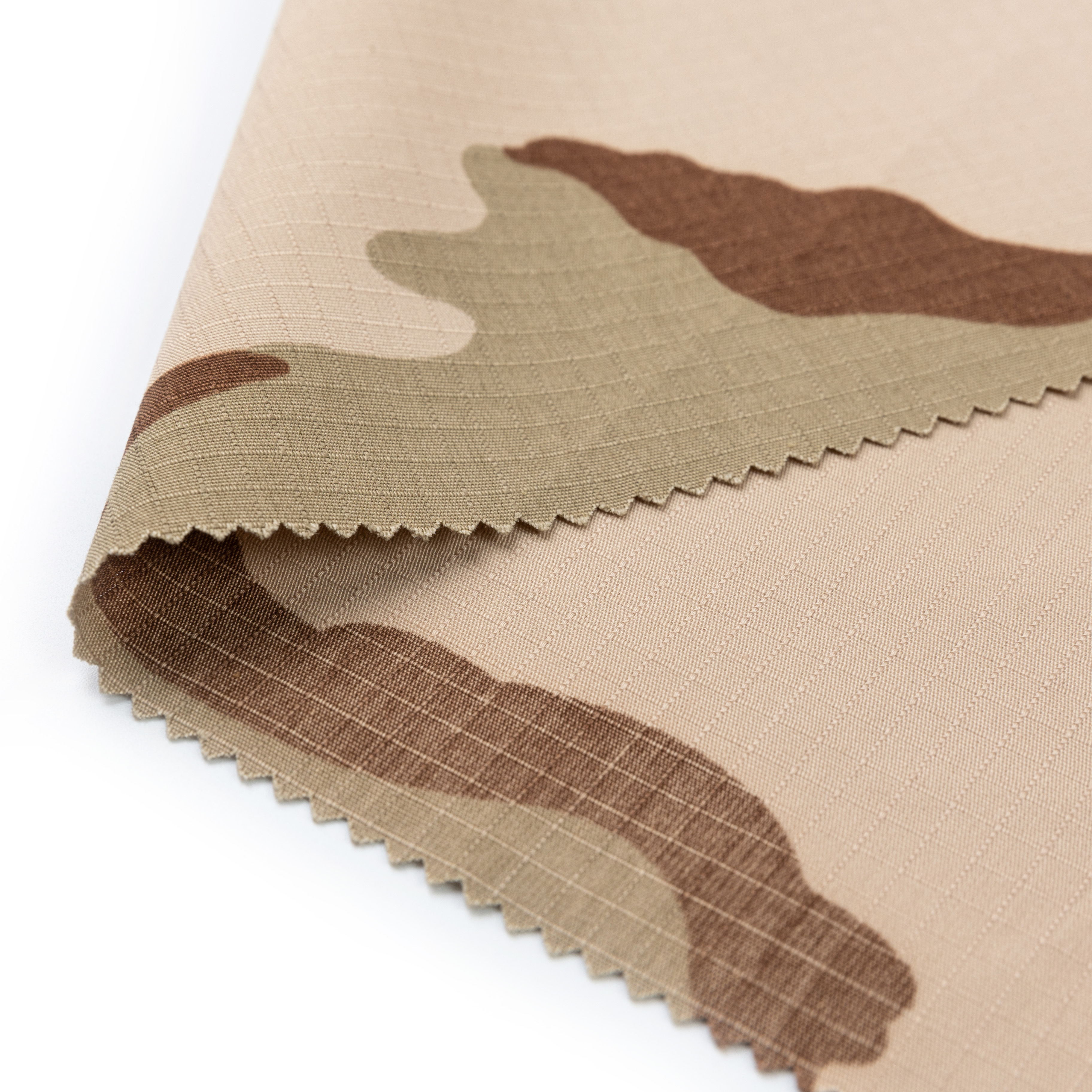 RTS T/C 80/20 Polyester/Cotton Tricolor Desert Camouflage Ripstop Fabric For Tactical Gears