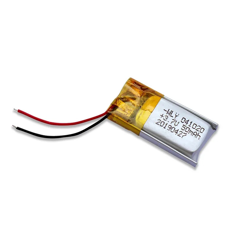 Silver Color Rechargeable Smallest 401020 50mah 3.7v Rechargeable Li Ion Li-polymer Battery