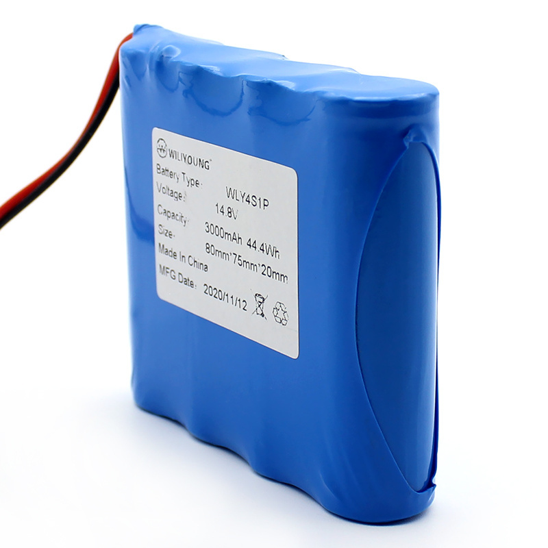 Rechargeable 4s1p 18650 battery pack 14.8v 3600mah 6600mah Li Ion Battery Pack For Emergency Power Supply