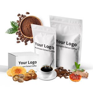 OEM Organic 7 in 1 Instant Coffee Chaga Lions Mane Mitake Cordyceps Ganoderma Lucidum Turkey Tail Mushroom Coffee