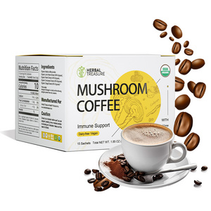 instant coffee  4 in 1 mushroom coffee  instant coffee  with reishi chaga lions mane cordyceps medicinal mushroom