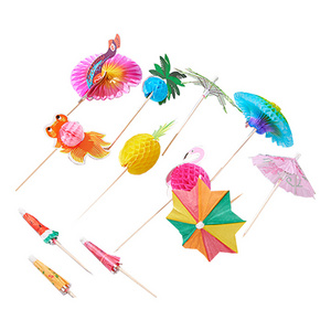 Decorative Party Customized Umbrella /Cocktail Toothpick With Flag