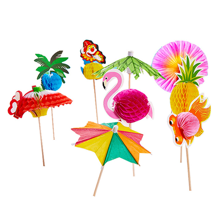 Wholesale Cocktail Umbrella Parasol Picks 4 Inch, Drink Umbrella Toothpicks for Drink & Food