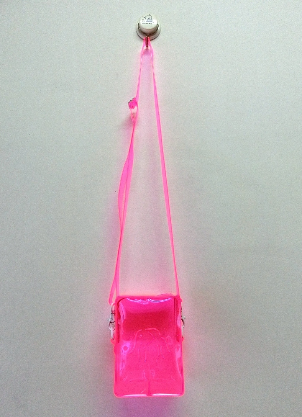 Fashion high quality neon PVC crossbody bag with embossed logo