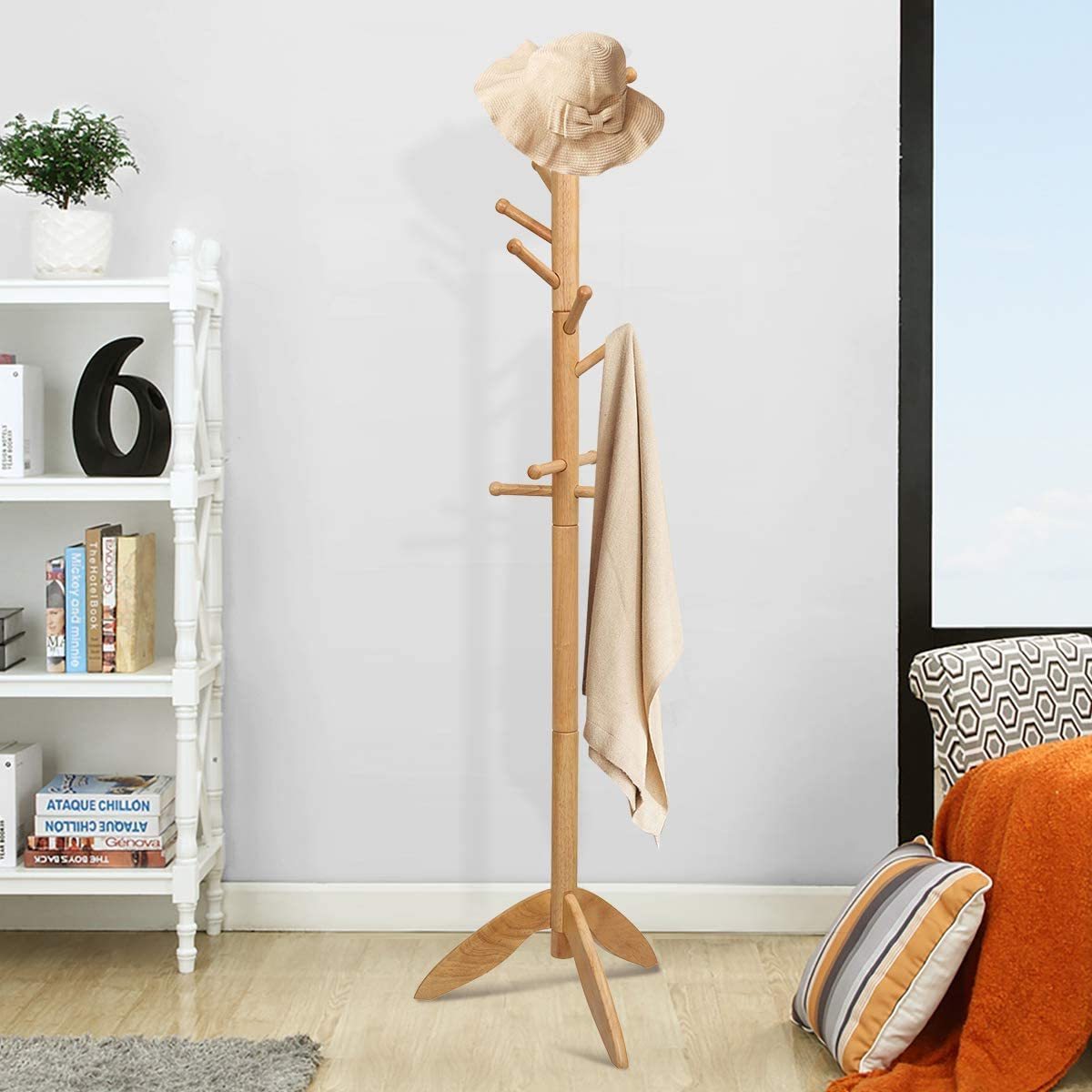 High Quality Wall Mounted Natural Tree Branch Solid Clothes Rack Decorative Wall Mounted Coat Racks wood stand clothing rack