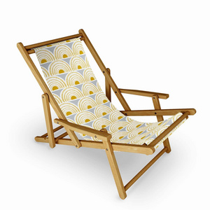 High Quality Outdoor Wooden Canvas Adjustable 3 Position Reclining Sun Lounger Folding Deck Sling Fishing Beach Single Chairs