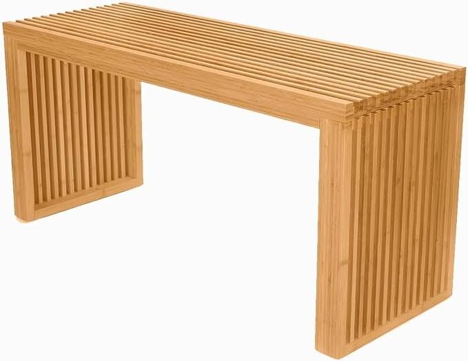 Bamboo Dining Bench,Indoor Storage Bench Wood | Kitchen & Living Room & Dining Room Furniture