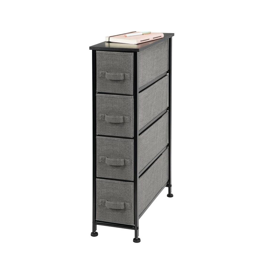 Classic Drawer Dresser Storage Chest, Modern Furniture Storage 4 Tower Unit For Bedroom Fabric Storage Cabinet