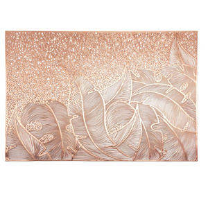 2023 Wanmei new design Vinyl PVC Table Decor Metallic Gold Charger Placemats