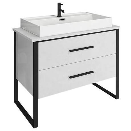 metal bathroom cabinet solid wood drawers and shelf storage Wash Basin Cabinet Small Vanities With Sink Basin Storage