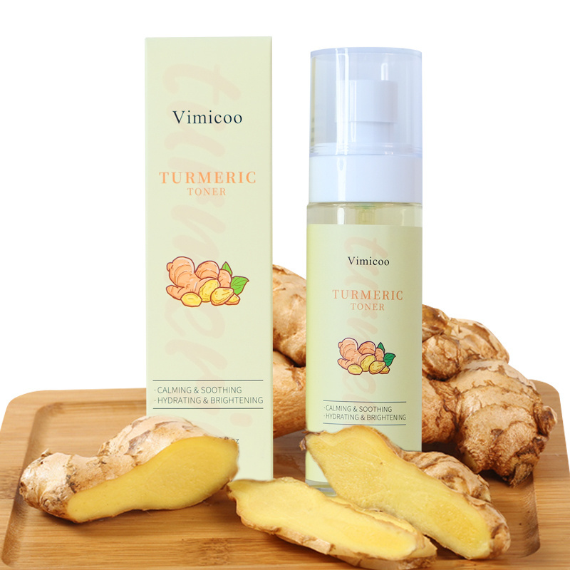 Private Label Organic Herbal Tumeric Brightening Skin Acne Soothing Hydrating Moisturizer Turmeric Facial Toner