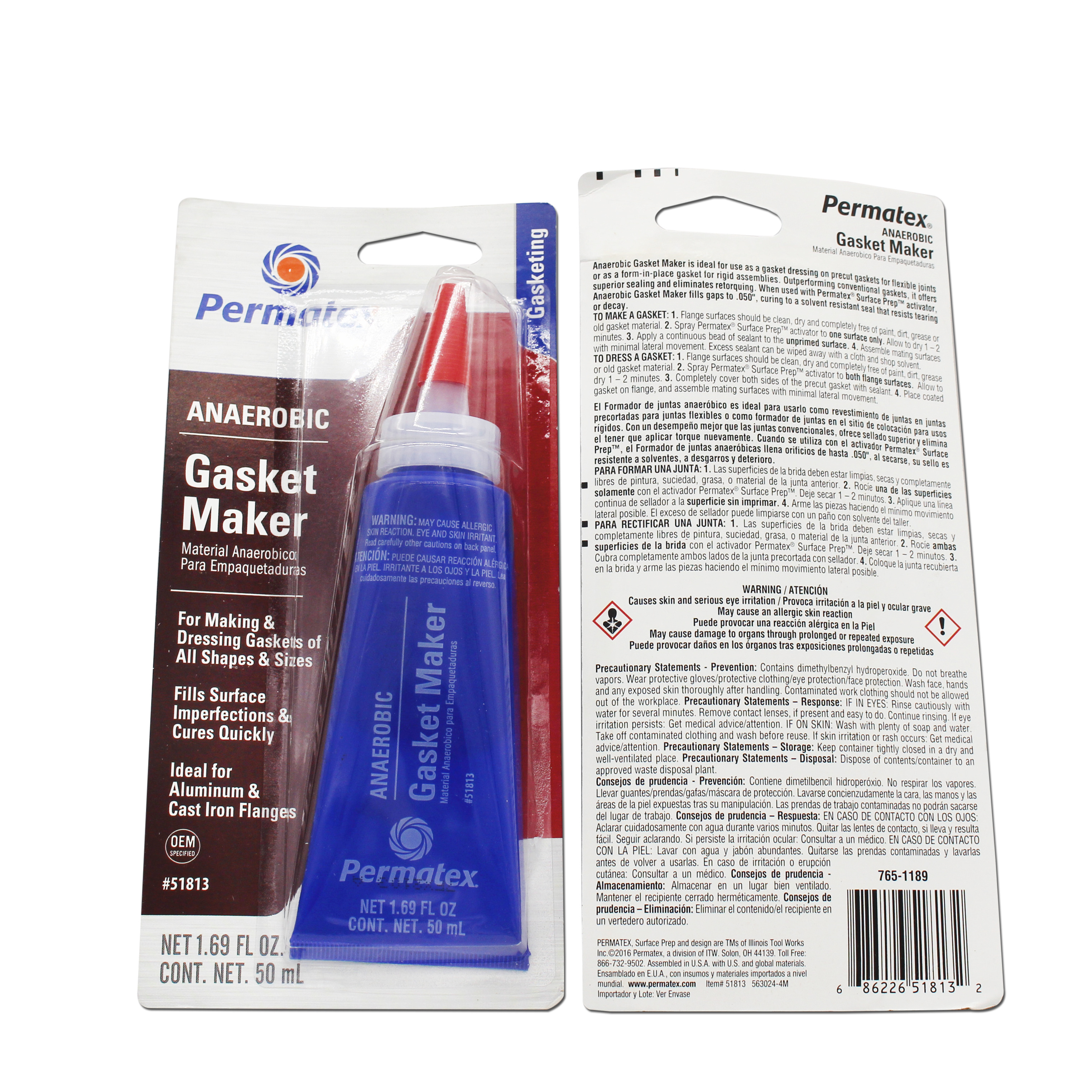 America Permatex 51531 anaerobic flange sealant 50ml gasket repair hose packaging