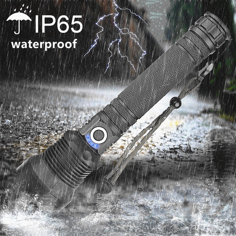 Factory Hot Seller XHP70 Linternas de Geepas Powerful Rechargeable Flashlight 300m Long Range Zoom Underwater FlashlightS