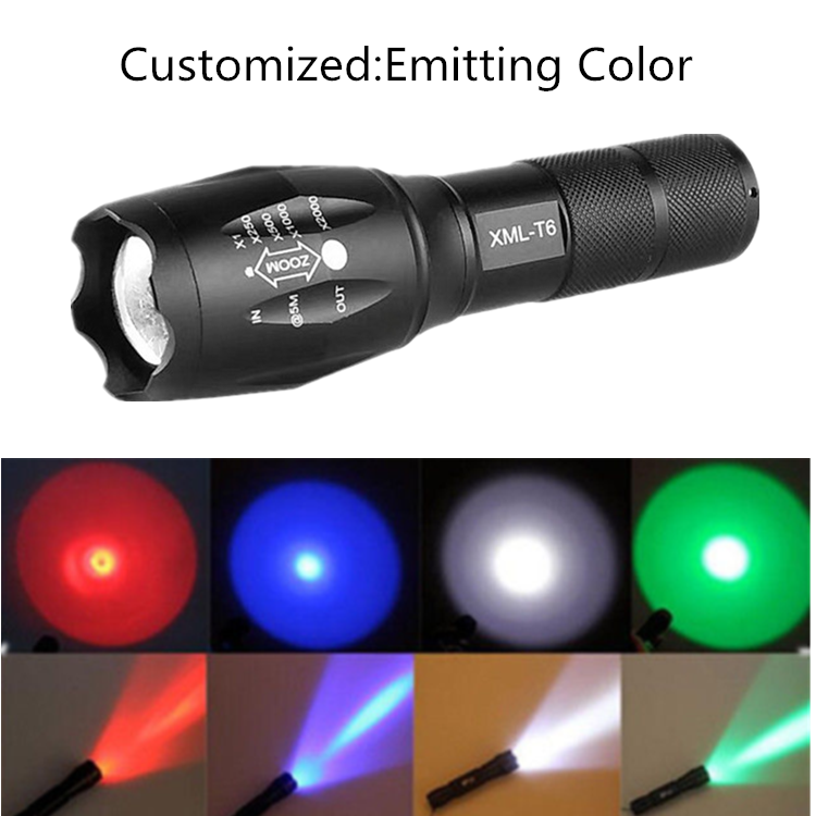 2000m long range 2km Water Resistant Emergency Flash light 18650/3AAA style Mini Torch Light Led Flashlight