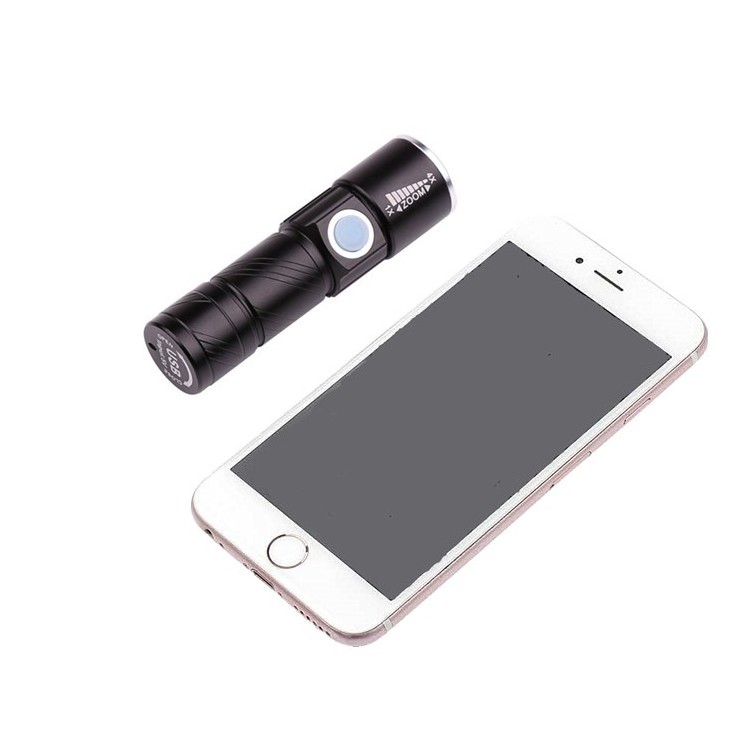 Customized 5W Led XPE Zoomable Mini Torch Built in battery USB Charging 500lm Rechargeable Mini Flashlight for emergency