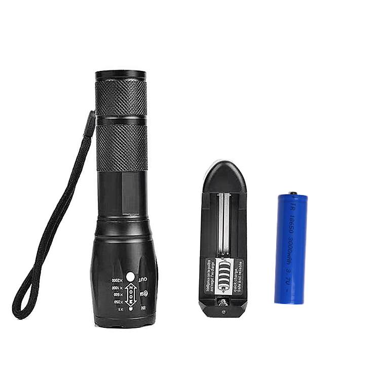 A100 Pocket Brite led Torch Light 18650/ AAA Linterna De Cabeza Con Zoom Flashlight Rechargeable Flashing Light for Walking