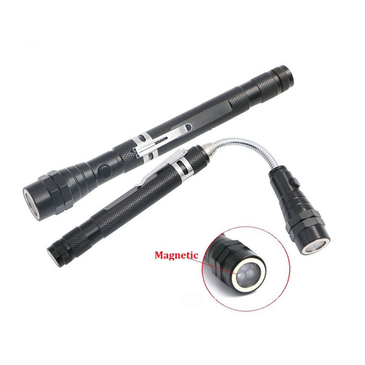 Small & Compact Flexible Tool Led Light Pick Up Aluminium Adjustable Telescopic Magnetic Led Torch Flashlight