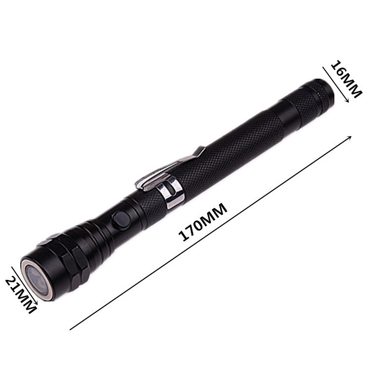 3 Super-Bright LEDs Small &Compact Magnetic Torch,360 Degree Flexible Tube Telescopic Portable Led Torch Flashlight