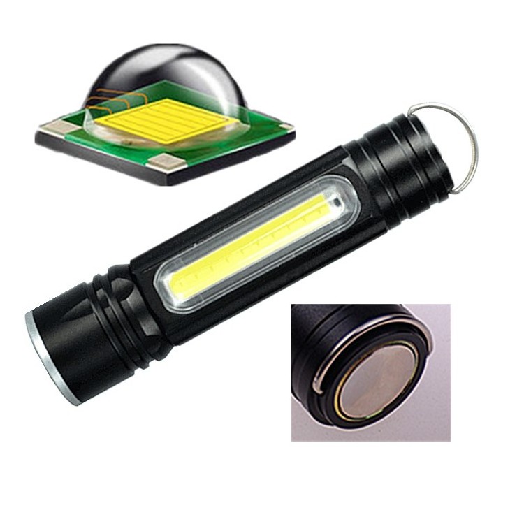 Multi-Function Magnetism Mini Torch Light,10W XML T6 USB Rechargeable COB Light Super Bright Led Zoom Flashlight with Hook