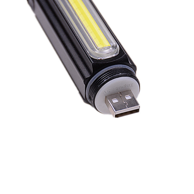 Multi-Function Magnetism Mini Torch Light,10W XML T6 USB Rechargeable COB Light Super Bright Led Zoom Flashlight with Hook