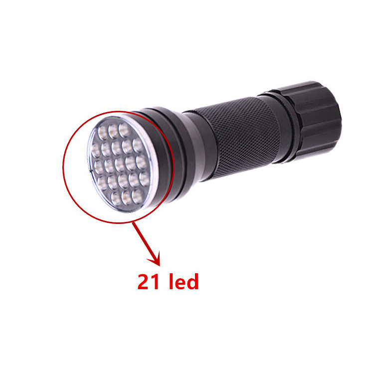 EDC Hand UV Torch Light  21 LED Mini UV Flashlight,Detection UV Flashlights.