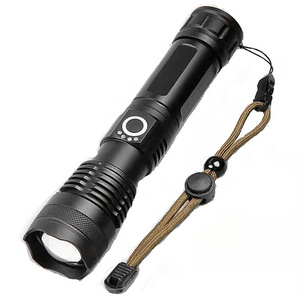 Waterproof 26650/18650/AAA Battery Operated Zoom Flashlight EDC 5 Mode Rechargeable Flashlight P50 for Camping