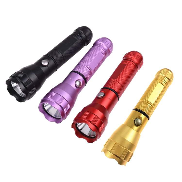 Customized Color DC Charger Geepas Britelite Torch 18650 Battery Attacking Head Free Laser logo Cheap led Torch Light Flashlight