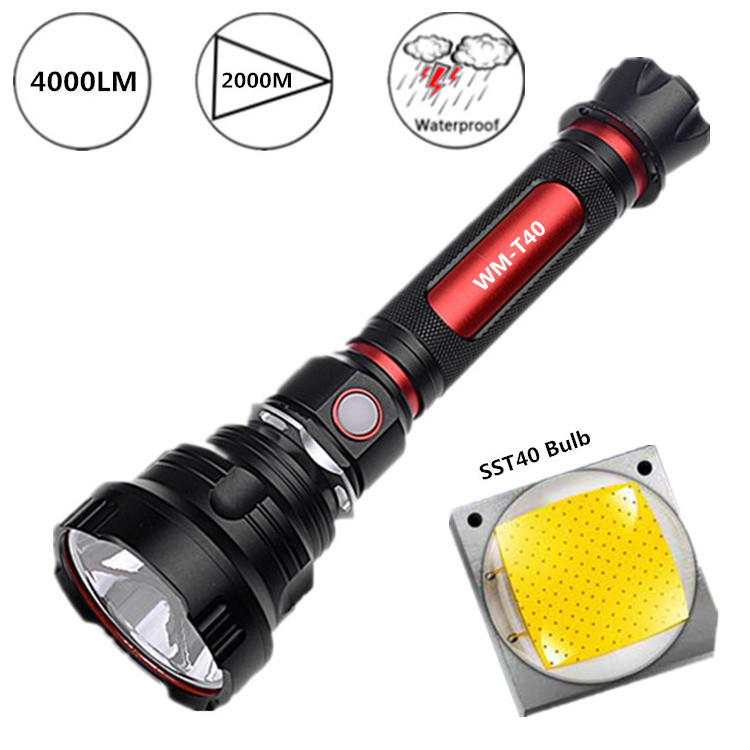 4000lm XHP90 USB Rechargeable Camping Lamp Long Rang 1KM Hunting Torch Light Led Most Powerful Flashlight for hiking