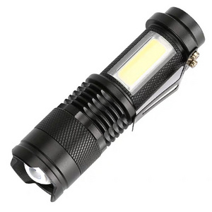 China Supplier SK68 AA 14500 Rechargeable Aluminum COB 1200 lumens Linterna de Led Mini Torch Flashlight with clip