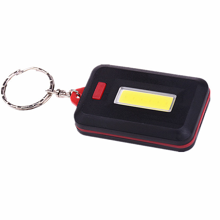 Factory supply cheap 500 lumen 3W COB keychain Torch Tiny Mini Pocket Edc Key Chain Led Flashlight with Key buckle