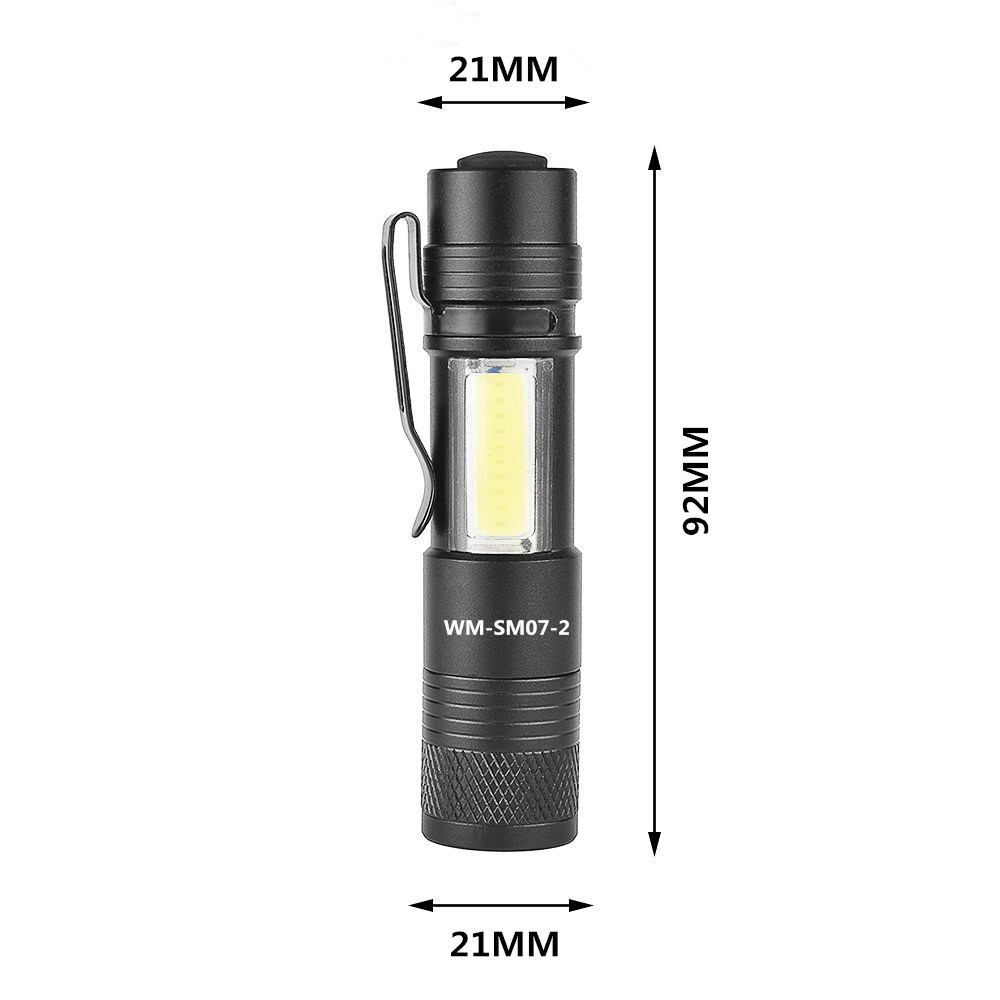 Aluminum Waterproof Mini Torch Customized Logo AA battery 5W edc Tactical COB Flashlight Mini Led Flashlight