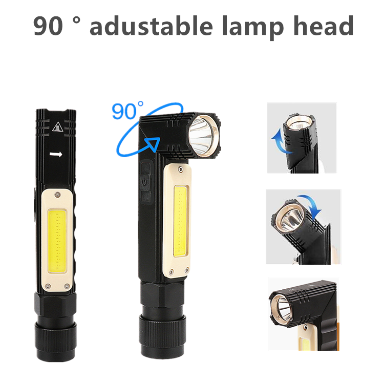 Portable Detachable Strap USB Rechargeable Battery Headlamps Flashlight Adjustable Machine Maglite High Power Work Light Car