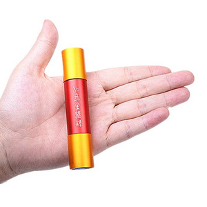 EDC Golden Red Bright Chinese style Golden cudgel Mini Light Torch Zoomable USB Charge Side COB Wide Angle Led Mini Flashlight