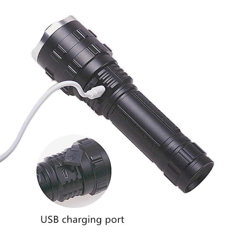 26650 Battery Operated 2000lumens P50 Flashlight USB Charging Hand Torch Light more Powerful Zoom led Flashlights