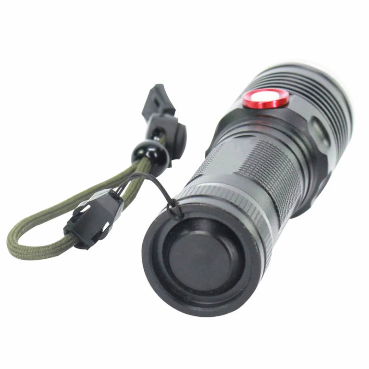 Ultra Bright 1000LM T6 Led Telescopic Focus Handheld Torch New Design Heavy Tactical Flashlight Rechargeable for Camping