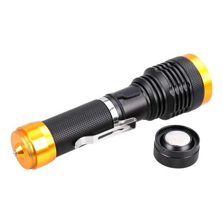 Multi-purpose Warning Flashing Torch for Adventure Bright Replaceable Battery USB Magnetic Working Light with Safety Hammer