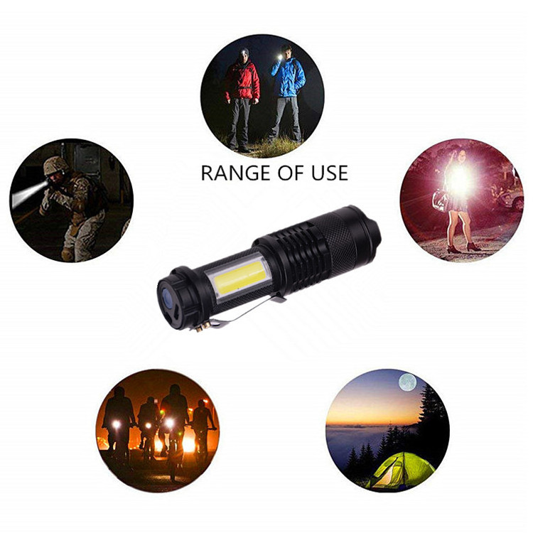 EDC Telescopic Zoomable Small Torch,High Powered Mini Flashlight with Battery as Promotional Giftift