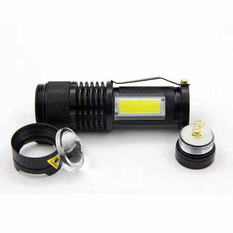 China Supplier SK68 AA 14500 Rechargeable Aluminum COB 1200 lumens Linterna de Led Mini Torch Flashlight with clip