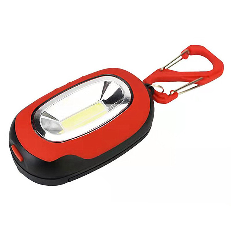 2W COB Backpack Magnetic handy brite led Torch High/Low/Strobe Keychain Flashlight with hook for Mountaineering/ Hiking