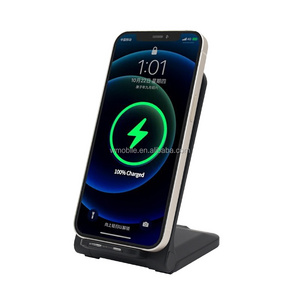 Mobile Phones Holder 2023 Wholesale Foldable  Wireless Charger 2 in 1 Qi Stand 15W Fast Wireless Charging for iPhone 12/13/14