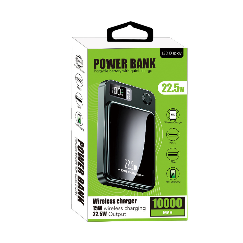 PD22.5W Super Fast Charging Mobile Power Banks 10000mah 22.5w Type-c Input Output with Holder Dual USB Power Bank 20000mah 15W