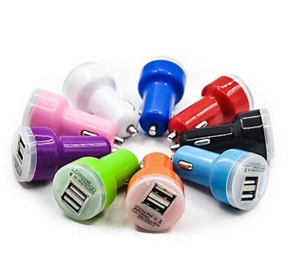 2021 Mobile phone dual USB car charger For iphone charger android car charging tablet cell phone charger