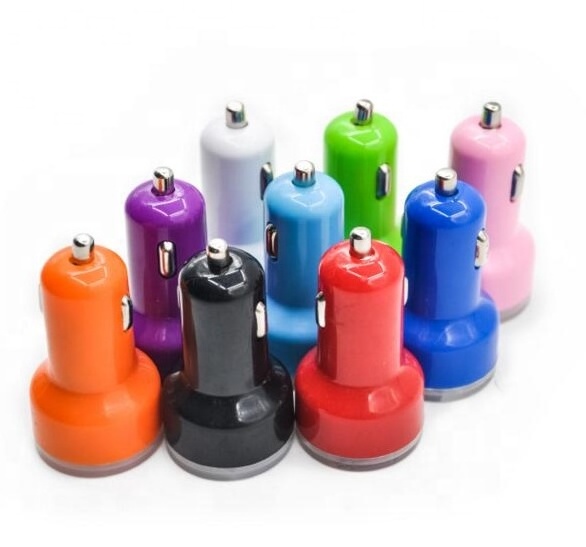 2021 Mobile phone dual USB car charger For iphone charger android car charging tablet cell phone charger