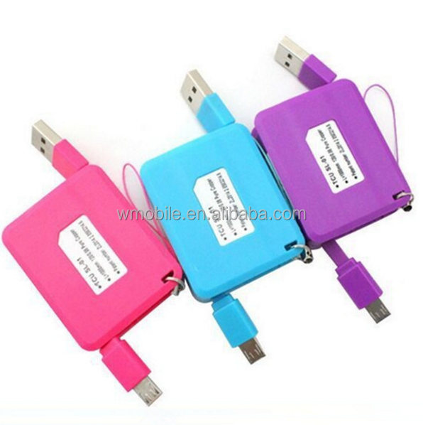 Wholesale Quick Delivery Usb Key Chain Cable, Data Sync Charger Cable Usb Keychain Style